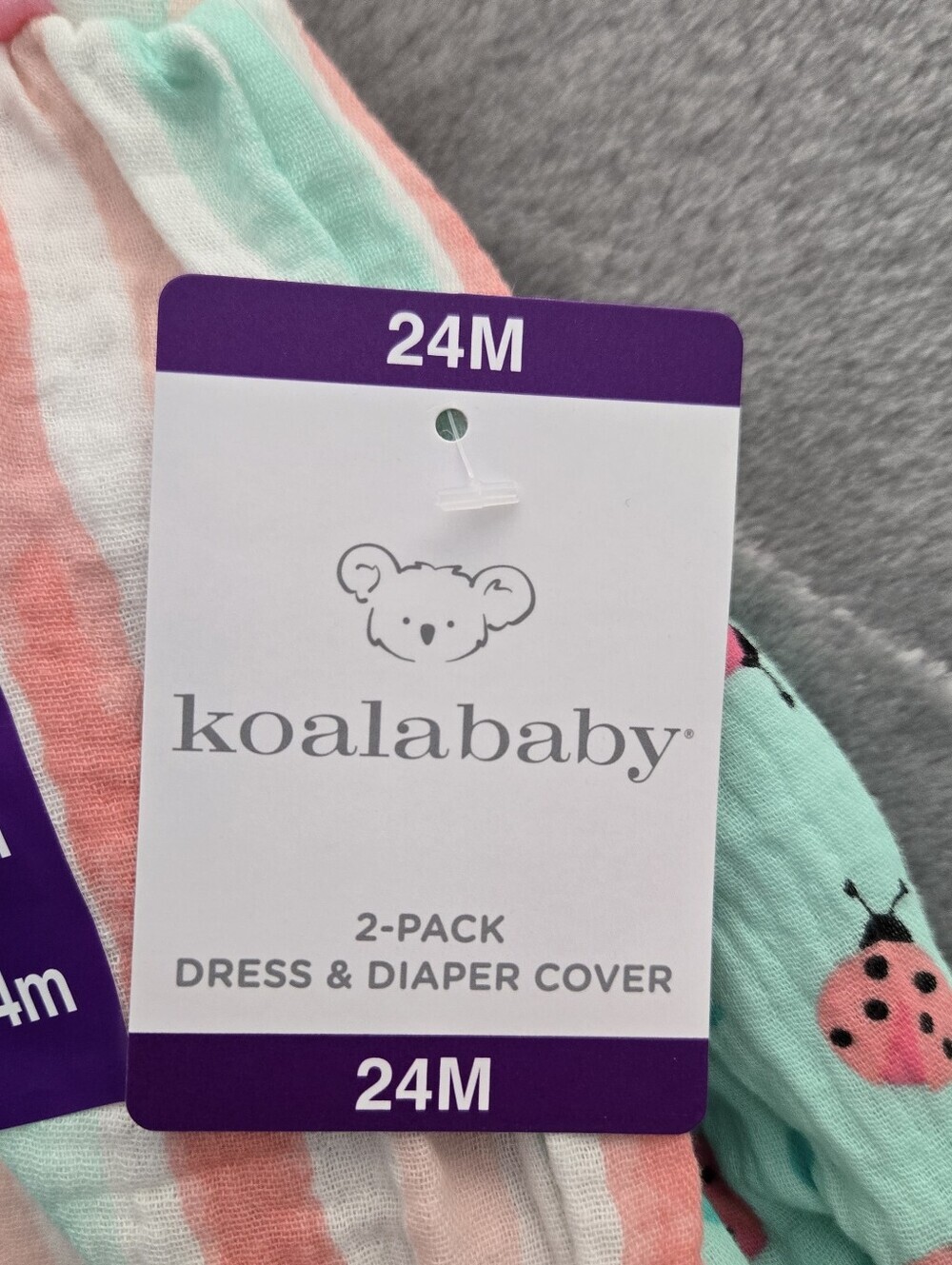 Koala Baby 2 Pack Dress& Diaper Cover size 24M NWT Pink And Blue - Picture 3 of 9
